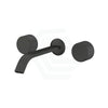 Kohler Components™ Matt Black Wall Mount Oyl Handles With Ribbon Basin Spout Bath/Basin Tap Sets