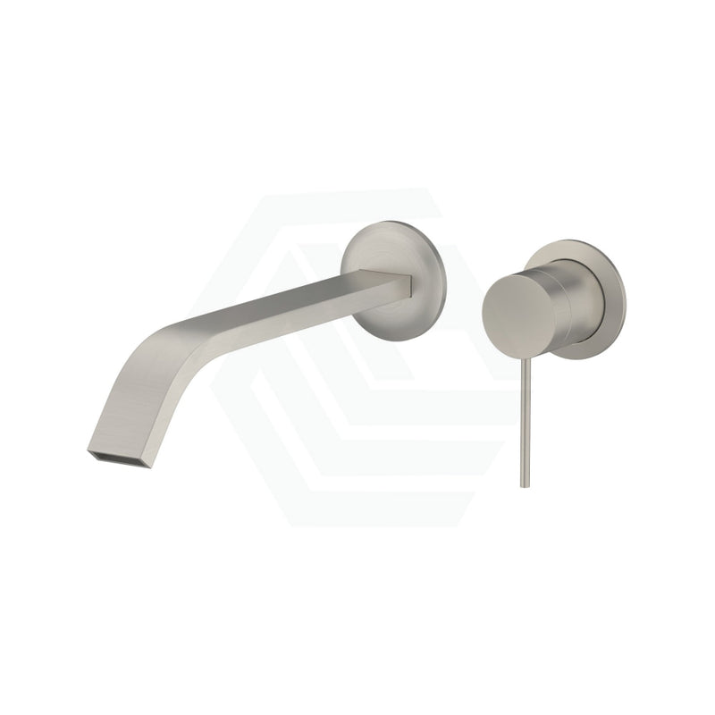 Kohler Components™ Brushed Nickel Wall Mount Pin Lever Mixer With Ribbon Basin Spout Bath/Basin