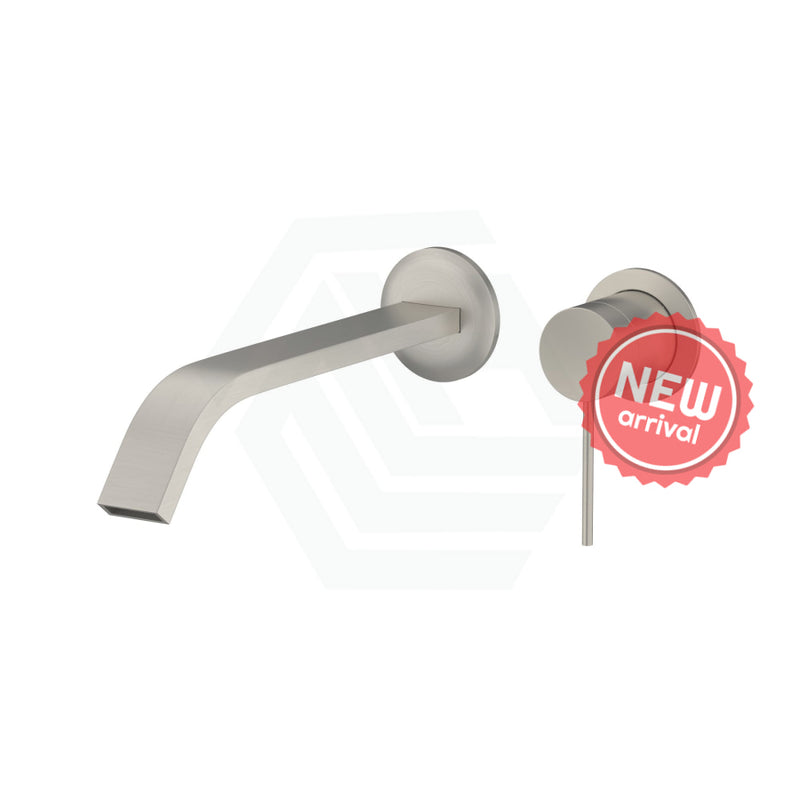 Kohler Components™ Brushed Nickel Wall Mount Pin Lever Mixer With Ribbon Basin Spout Bath/Basin