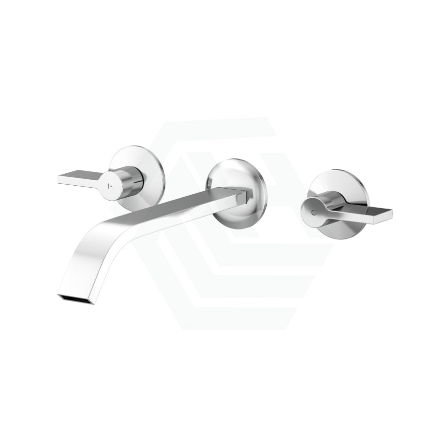 Kohler Components™ Polished Chrome Wall Mount Lever Handles With Ribbon Basin Spout Bath/Basin