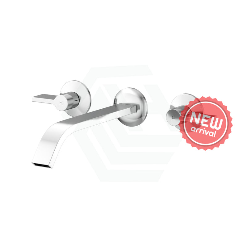 Kohler Components™ Polished Chrome Wall Mount Lever Handles With Ribbon Basin Spout Bath/Basin