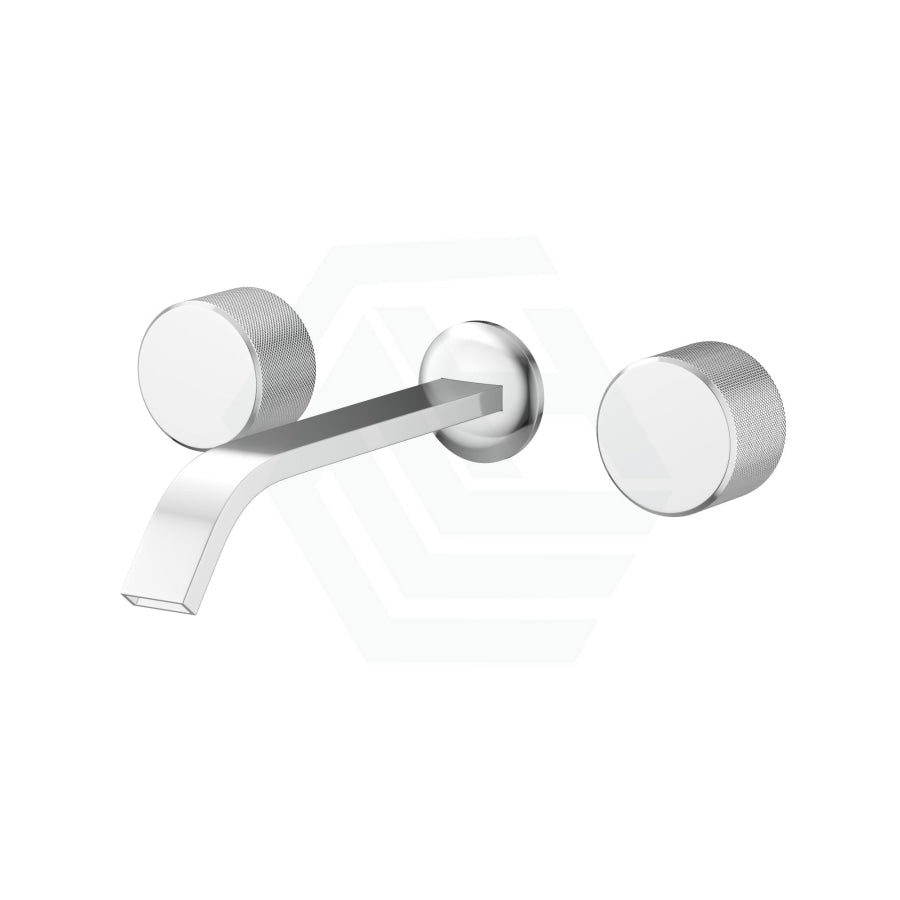 Kohler Components™ Polished Chrome Wall Mount Oyl Handles With Ribbon Basin Spout Bath/Basin Tap