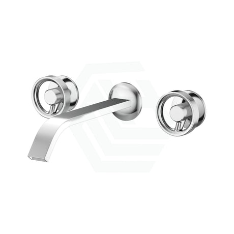 Kohler Components™ Polished Chrome Wall Mount Industrial Handles With Ribbon Basin Spout