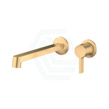 G#1(Gold) Kohler Components™ Brushed Gold Round Wall Mounted Mixer With Spout Row Design