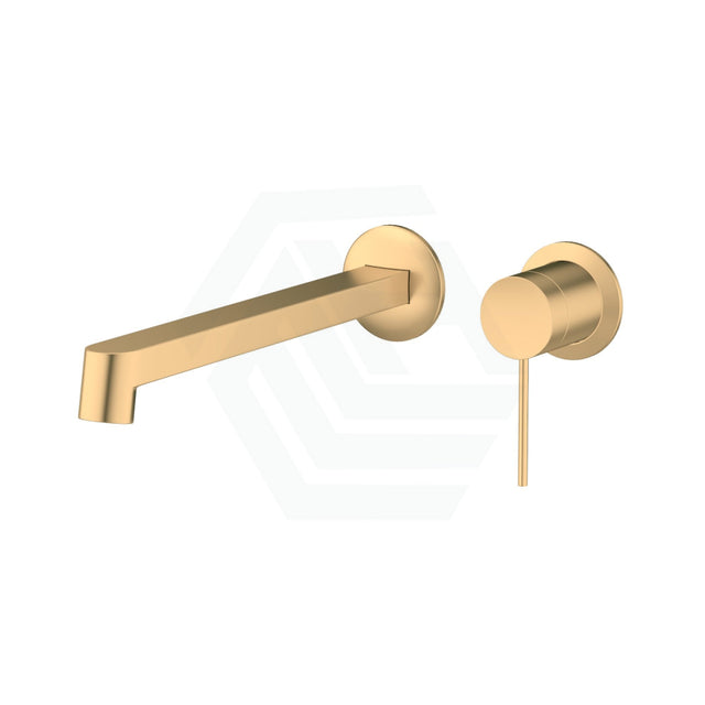 G#1(Gold) Kohler Components™ Brushed Brass Wall Mount Pin Lever Mixer With Row Basin Spout