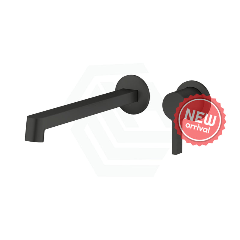 Kohler Components™ Matt Black Round Wall Mounted Mixer With Spout Row Design Bath/Basin Tap Sets