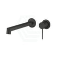 Kohler Components™ Matt Black Wall Mount Pin Lever Mixer With Row Basin Spout Bath/Basin Tap Sets