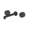 Kohler Components™ Matt Black Wall Mount Oyl Handles With Row Basin Spout Bath/Basin Tap Sets