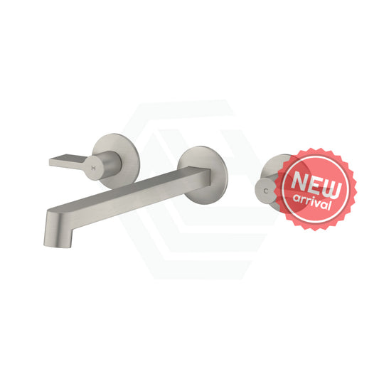 Kohler Components™ Brushed Nickel Wall Mount Lever Handles With Row Basin Spout Bath/Basin Tap Sets