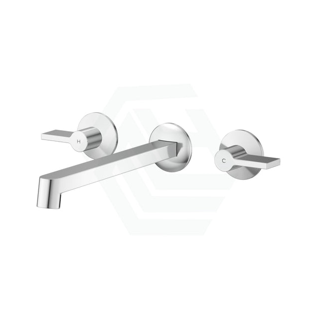 Kohler Components™ Polished Chrome Wall Mount Lever Handles With Row Basin Spout Bath/Basin Tap Sets