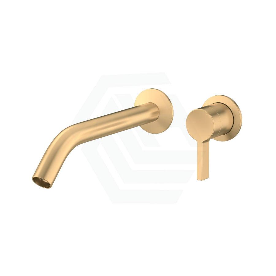 G#1(Gold) Kohler Components™ Brushed Gold Round Wall Mounted Mixer With Spout Tube Design 246Mm