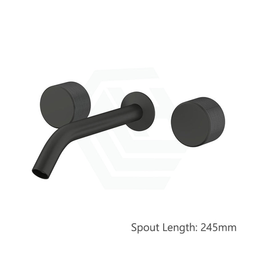 Kohler Components™ Matt Black Wall Mount Oyl Handles With Tube Basin Spout 245Mm Bath/Basin Tap Sets