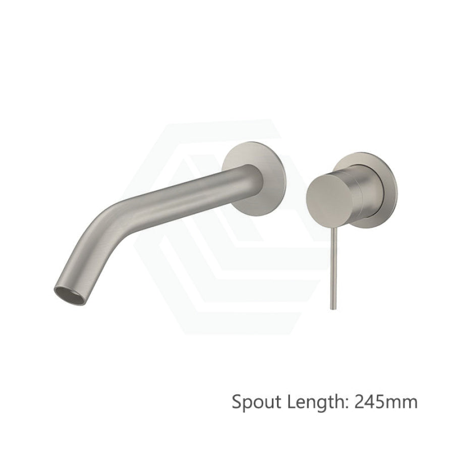 Kohler Components™ Brushed Nickel Wall Mount Pin Lever Mixer With Tube Basin Spout Bath/Basin Tap