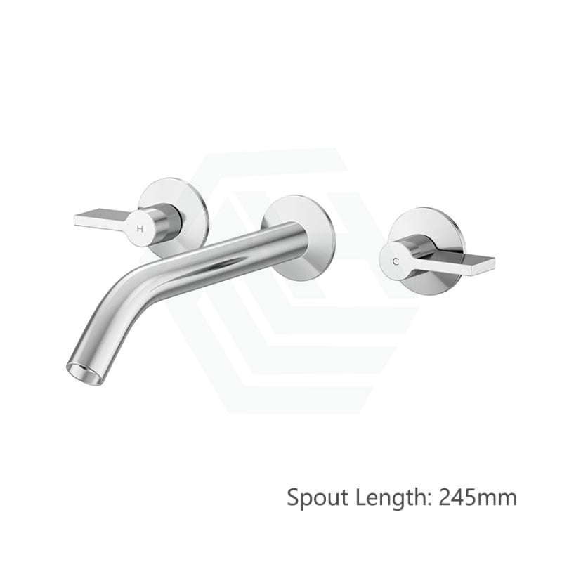 Kohler Components™ Polished Chrome Wall Mount Lever Handles With Tube Basin Spout 245Mm