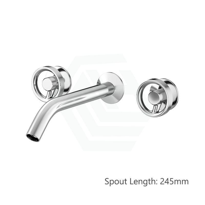 Kohler Components™ Polished Chrome Wall Mount Industrial Handles With Tube Basin Spout 245Mm