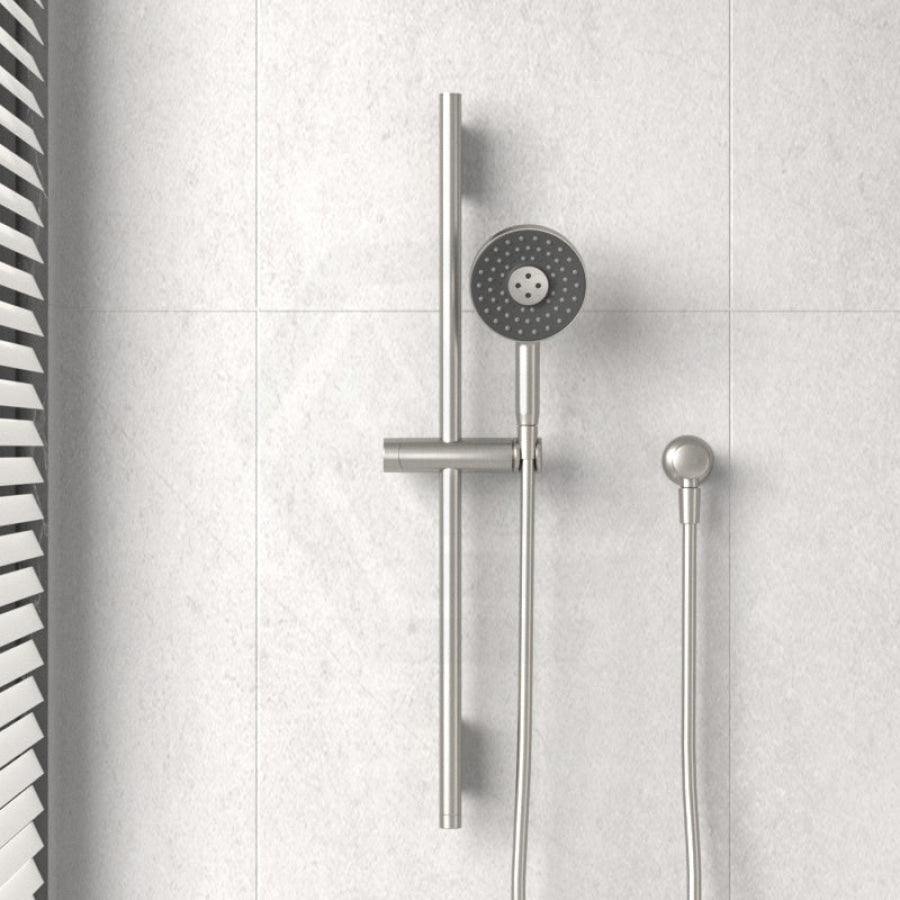 Kohler 816/1016Mm Height Brushed Nickel Round Three Function Hand Shower On Rail With Handheld