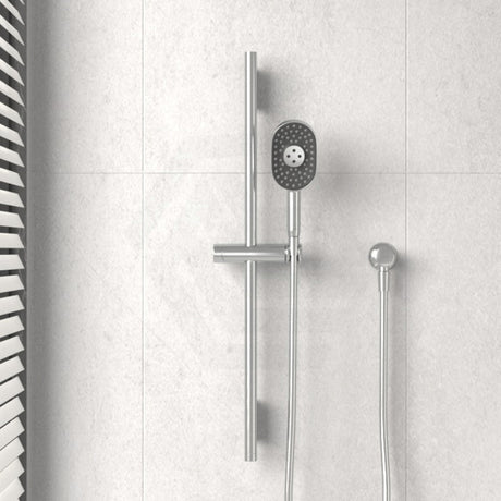 Kohler 816Mm Height Chrome Round Three Function Hand Shower On Rail With Handheld