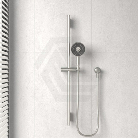 Kohler Brushed Nickel Round Three Function Hand Shower On Rail With Handheld