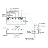 Kohler Moderne Brushed Brass Anthem Recessed Mechanical Thermostatic Control 4 Outlets Trim Plate