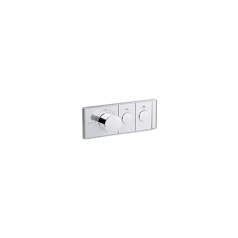 Kohler Chrome ANTHEM Recessed Mechanical Thermostatic Control 2 Outlets Trim Plate