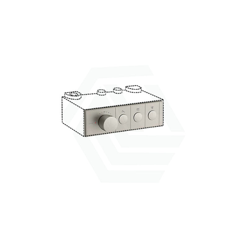 Kohler Brushed Nickel Anthem Recessed Mechanical Thermostatic Control 3 Outlets Trim Plate With