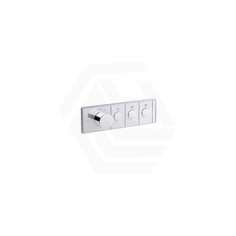 Kohler Chrome Anthem Recessed Mechanical Thermostatic Control 3 Outlets Trim Plate Only Wall Mixers