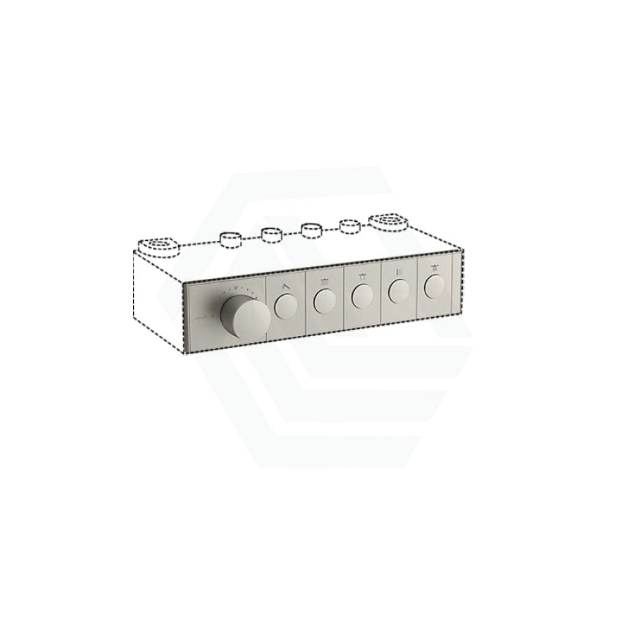 N#3(Nickel) Kohler Brushed Nickel Anthem Recessed Mechanical Thermostatic Control 5 Outlets Trim