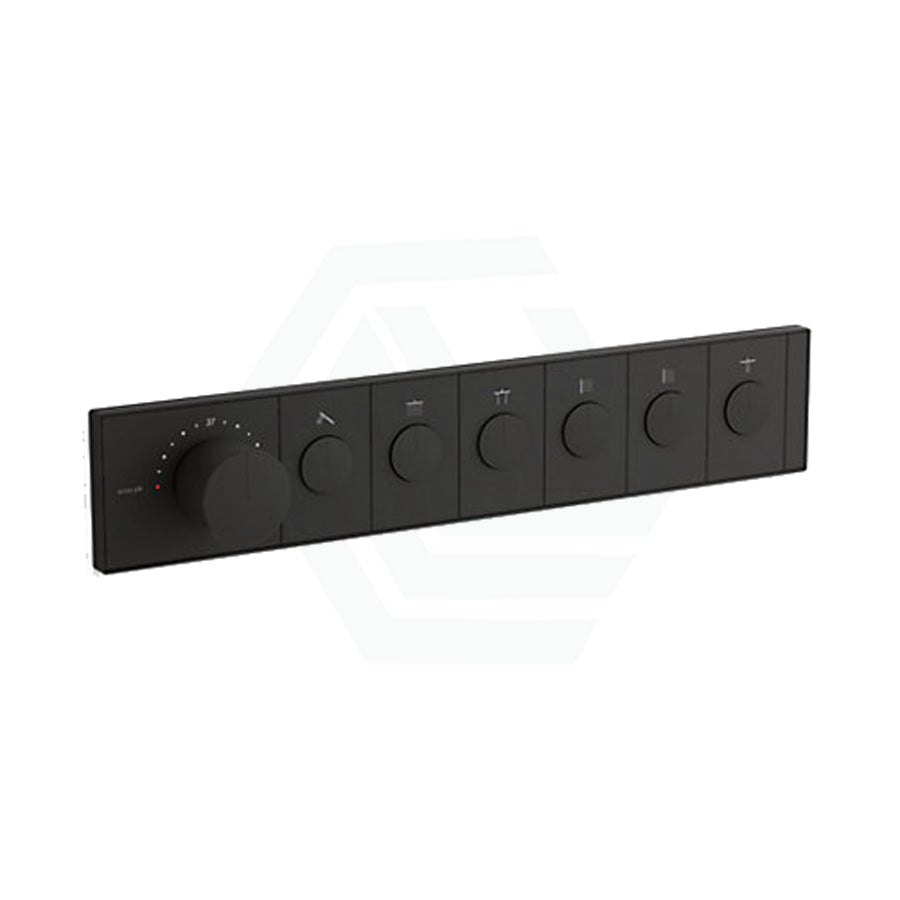 Kohler Matt Black Anthem Recessed Mechanical Thermostatic Control 6 Outlets Trim Plate Only