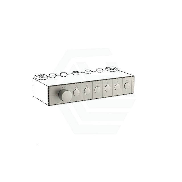 N#3(Nickel) Kohler Brushed Nickel Anthem Recessed Mechanical Thermostatic Control 6 Outlets Trim