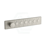 N#3(Nickel) Kohler Brushed Nickel Anthem Recessed Mechanical Thermostatic Control 6 Outlets Trim