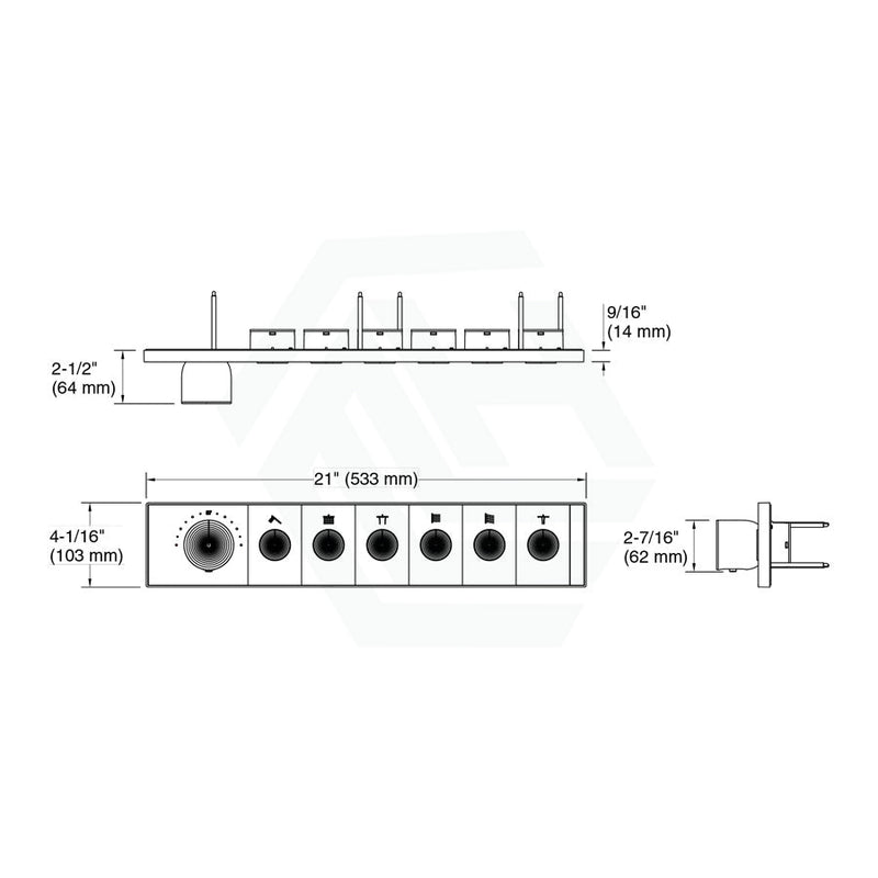 Kohler Chrome Anthem Recessed Mechanical Thermostatic Control 6 Outlets Trim Plate Only