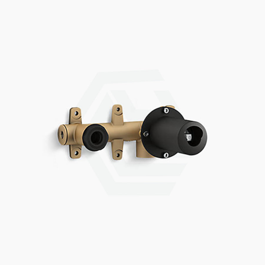 Kohler Components™ Matt Black Round Wall Mounted Mixer With Spout Row Design Bath/Basin Tap Sets