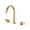 Kohler Components™ Brushed Brass Sink Tap Set With Tube Design Lever Bath/Basin Sets