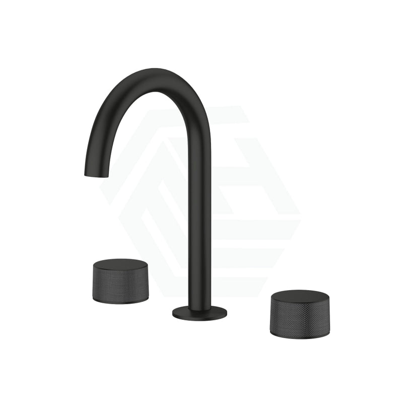 Kohler Components™ Matt Black Sink Tap Set With Tube Design Bath/Basin Sets