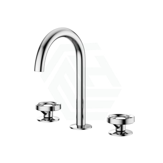 Kohler Components™ Polished Chrome Sink Tap Set With Tube Design Industrial Bath/Basin Sets