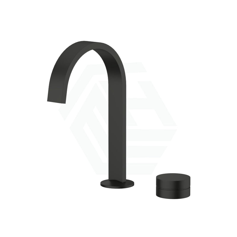 Kohler Components Matt Black Hob Mount Ribbon Basin Spout With Top Assembly Rocker Handle