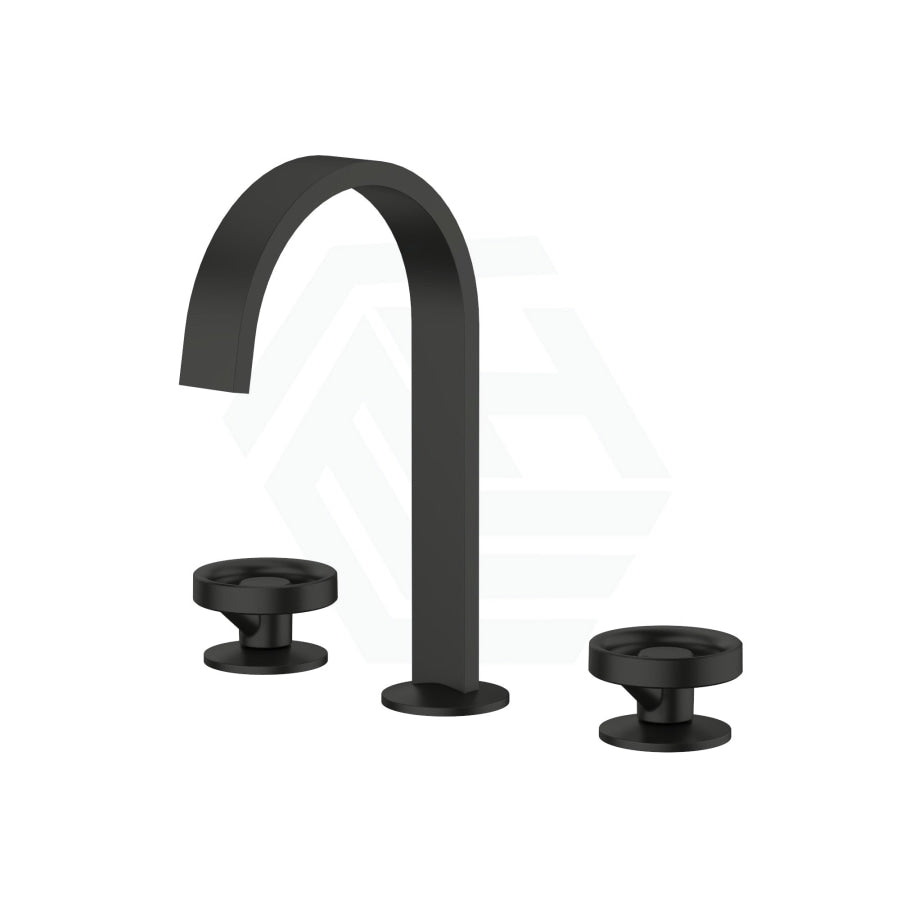 Kohler Components Matt Black Hob Mount Ribbon Basin Spout With Top Assembly Industrial Handle