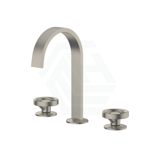 N#3(Nickel) Kohler Components Brushed Nickel Hob Mount Ribbon Basin Spout With Top Assembly