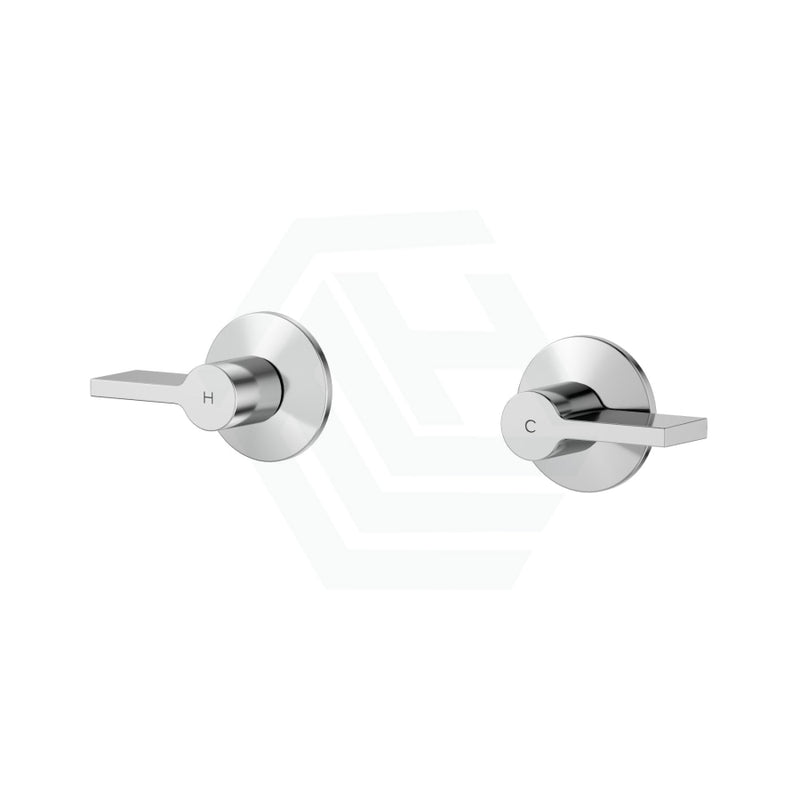 Kohler Components™ Polished Chrome Wall Mount Lever Handles With Tube Basin Spout Bath/Basin Tap