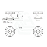 Kohler Components™ Polished Chrome Wall Mount Industrial Handles With Row Basin Spout Bath/Basin