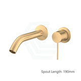 G#1(Gold) Kohler Components™ Brushed Brass Wall Mount Pin Lever Mixer With Tube Basin Spout 190Mm