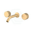 Kohler Components™ Brushed Brass Wall Mount Oyl Handles With Tube Basin Spout Bath/Basin Tap Sets