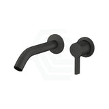 Kohler Components™ Matt Black Round Wall Mounted Mixer With Spout Tube Design Bath/Basin Tap Sets