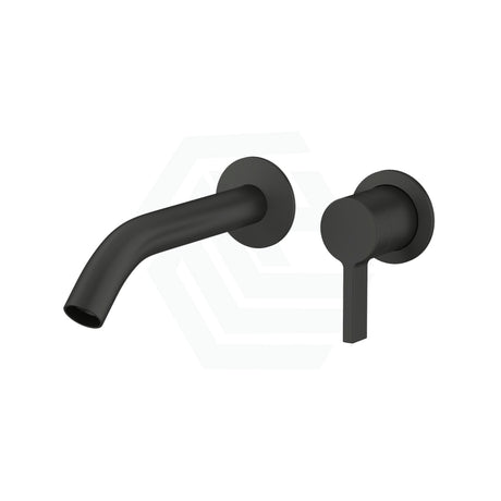 Kohler Components™ Matt Black Round Wall Mounted Mixer With Spout Tube Design Bath/Basin Tap Sets