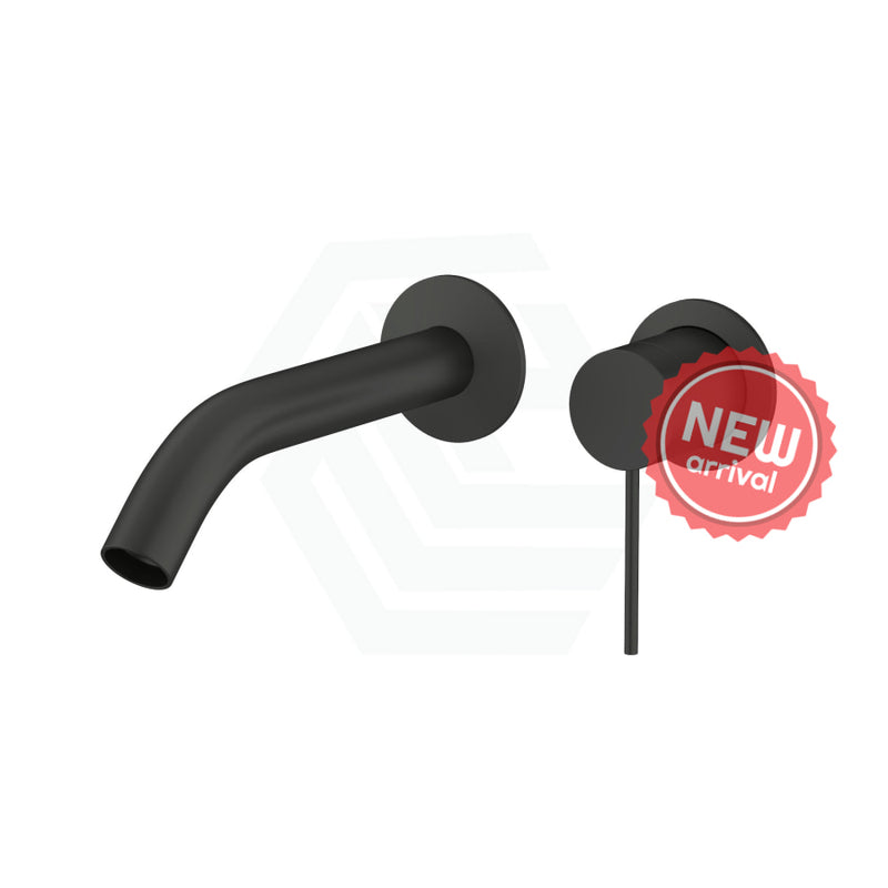 Kohler Components™ Matt Black Wall Mount Pin Lever Mixer With Tube Basin Spout Bath/Basin Tap Sets