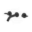 Kohler Components™ Matt Black Wall Mount Lever Handles With Tube Basin Spout Bath/Basin Tap Sets