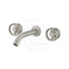 N#3(Nickel) Kohler Components™ Brushed Nickel Wall Mount Industrial Handles With Tube Basin Spout