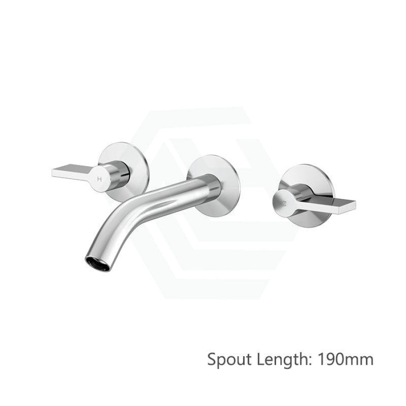 Kohler Components™ Polished Chrome Wall Mount Lever Handles With Tube Basin Spout 190Mm