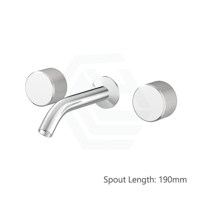 Kohler Components™ Polished Chrome Wall Mount Oyl Handles With Tube Basin Spout 190Mm Bath/Basin