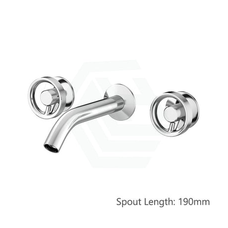 Kohler Components™ Polished Chrome Wall Mount Industrial Handles With Tube Basin Spout 190Mm